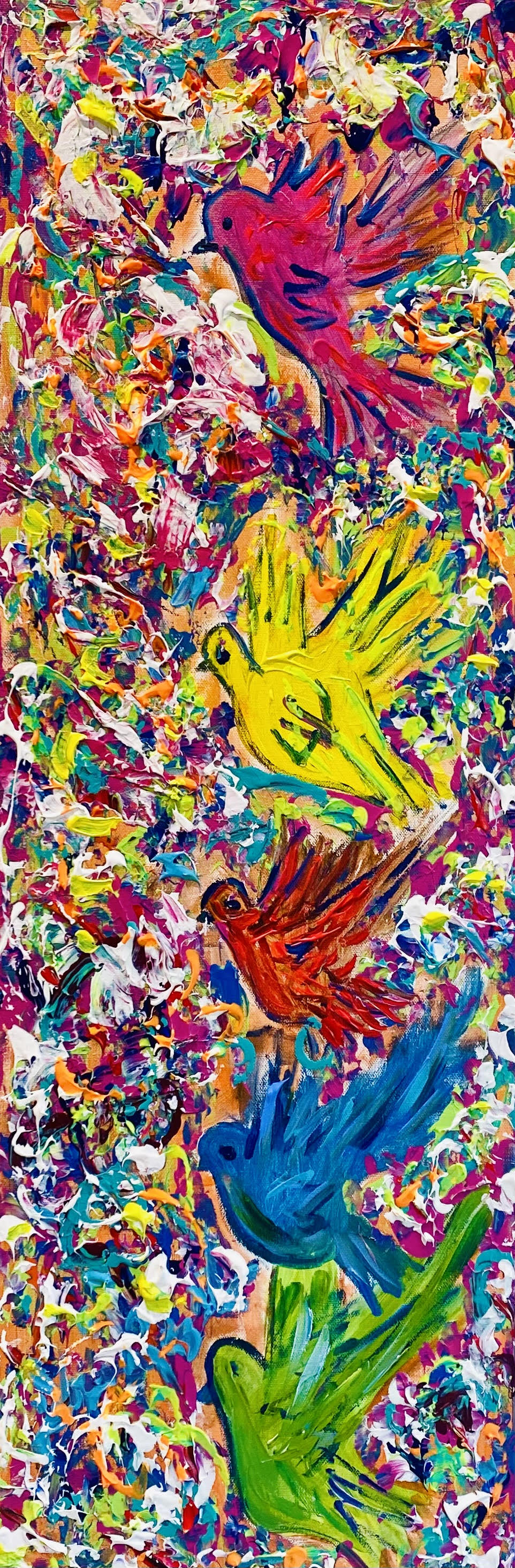 SOLD - &quot;Birds of Cuautala in the Garden&quot;