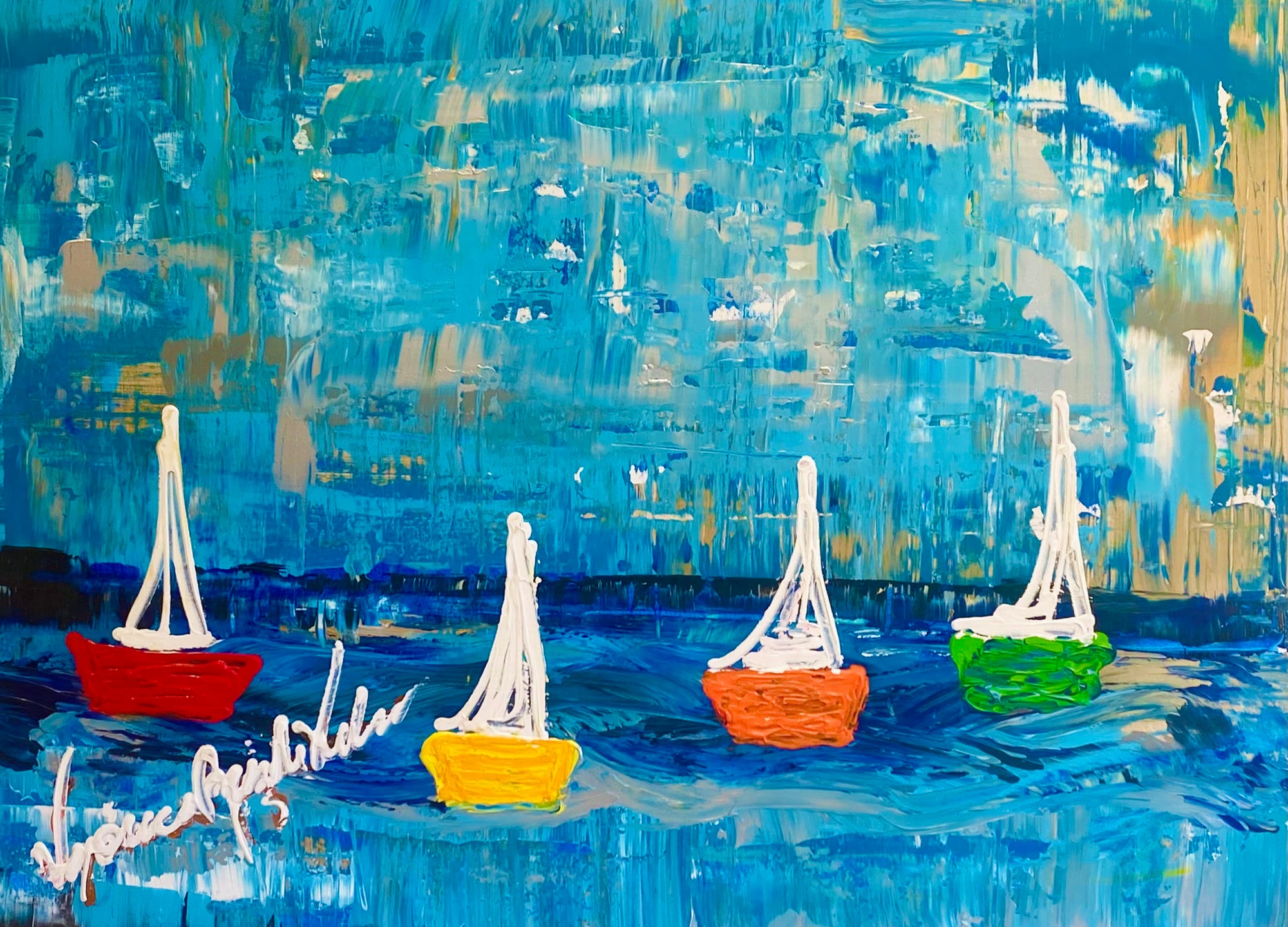 SOLD - "Having Fun in Palm Beach"