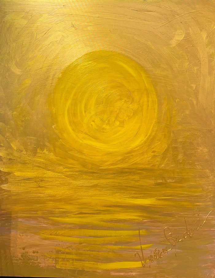 Gold Ocean, original painting by Veronica Ruiz de Velasco