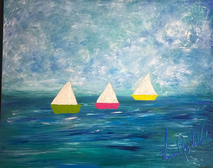 Holly Ocean in Love, original painting by Veronica Ruiz de Velasco