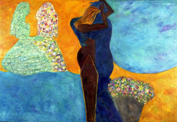 Padre y Madre e Hijas, original painting by Veronica Ruiz de Velasco