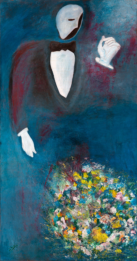 Hommage to Phantom of the Opera - Bouquet, original painting by Veronica Ruiz de Velasco